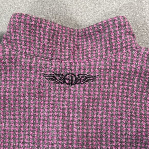 Straight Down Nantucket Mens Large Pink Gray 1/4 Zip golf pullover vest NEW NWT - Picture 13 of 15